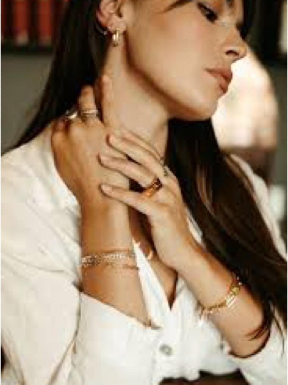 Delicate Gold Hoop Stacking Bracelets